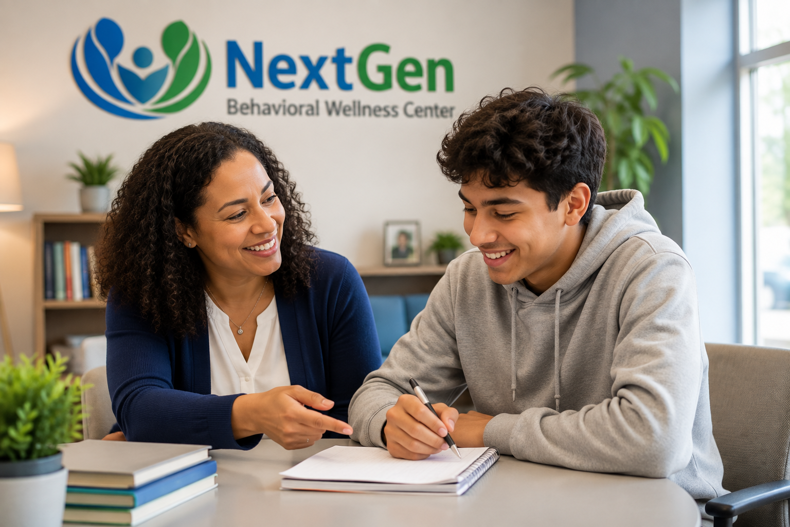 NextGen professional mentoring a teen one-on-one